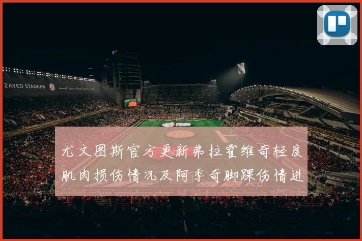尤文图斯官方更新弗拉霍维奇轻度肌肉损伤情况及阿季奇脚踝伤情进展